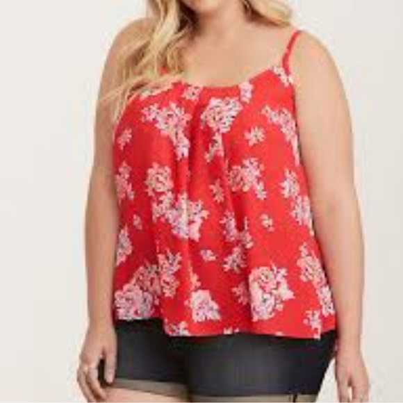 Torrid Floral Georgette Flowy Camisole Tank Size 2 - Picture 1 of 7